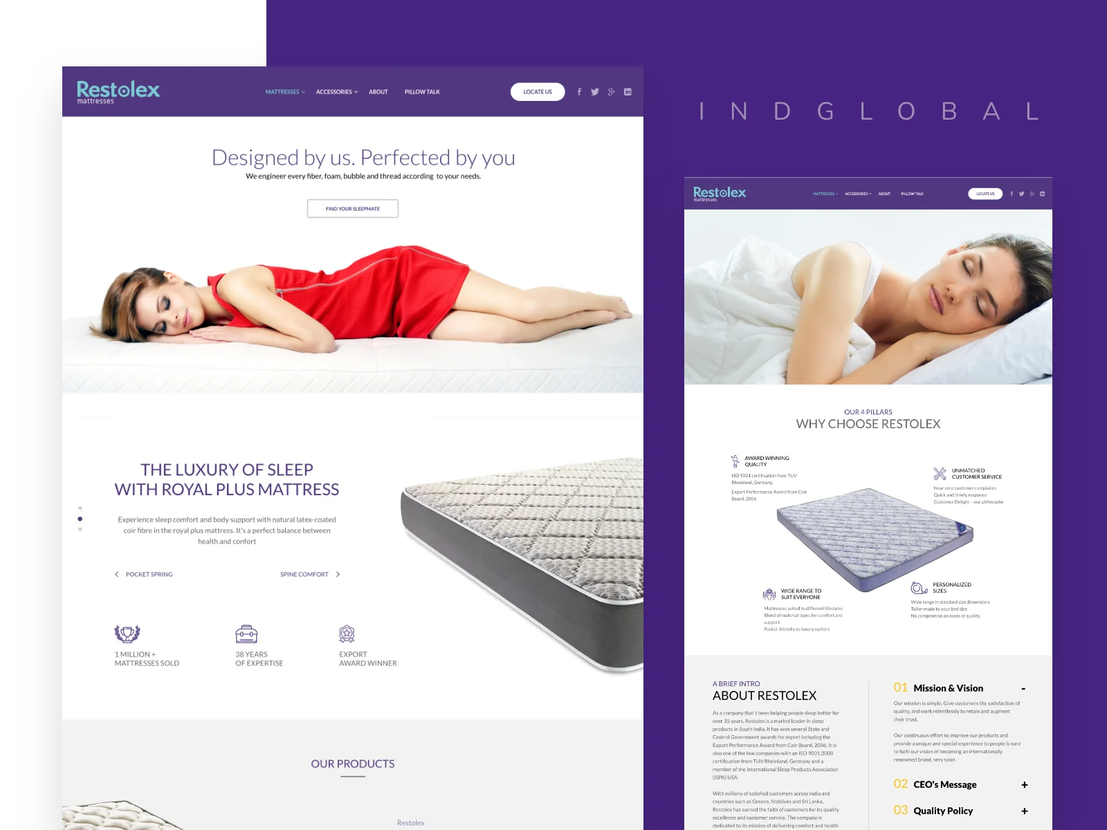 newly designed Restolex website by indglobal