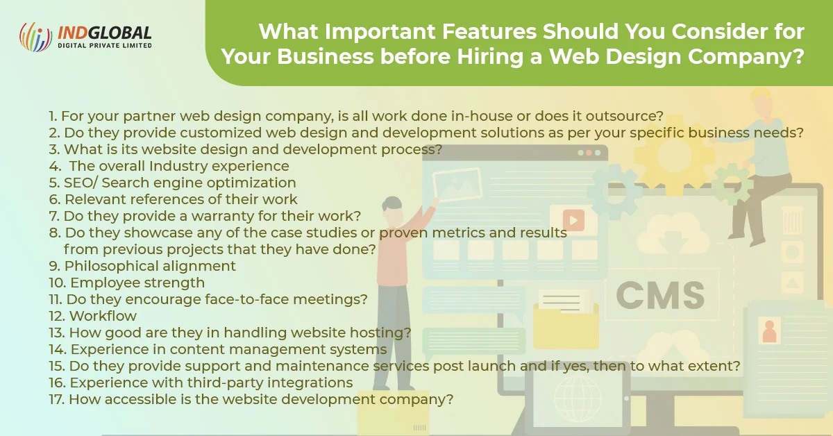 22 Things to consider befire hiring a website development company